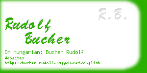 rudolf bucher business card